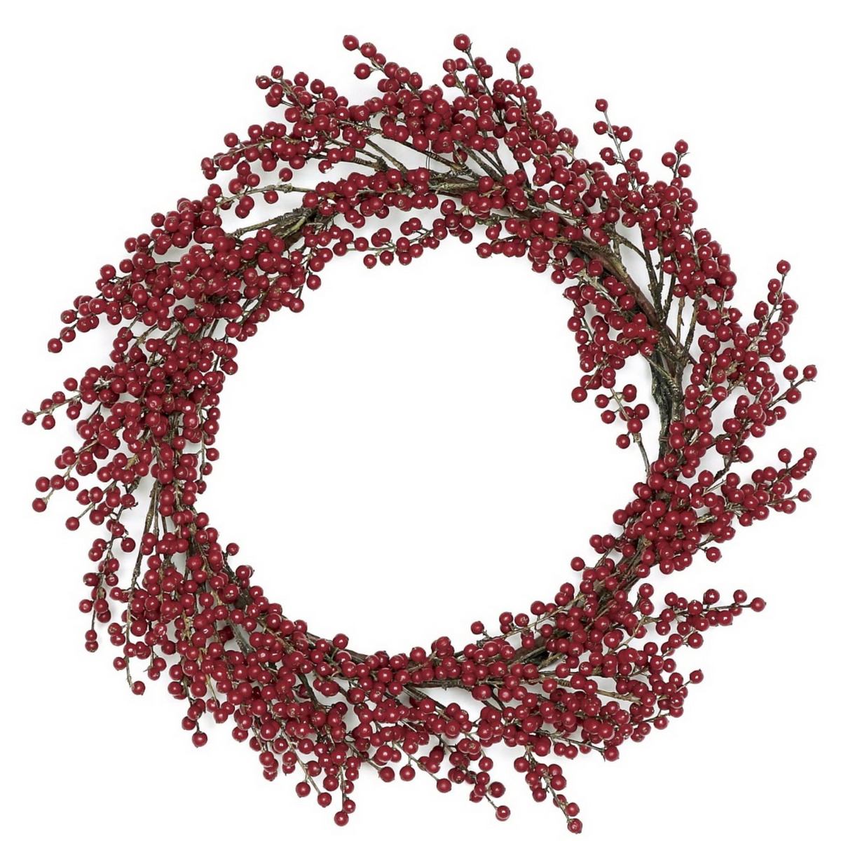 Red Berry Wreath, 24&quot;-Seasonal Decor-Simple and Grand-Simple and Grand