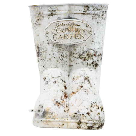 Country Garden Metal Boots Planter, 10"-Seasonal Decor-Simple and Grand-Simple and Grand