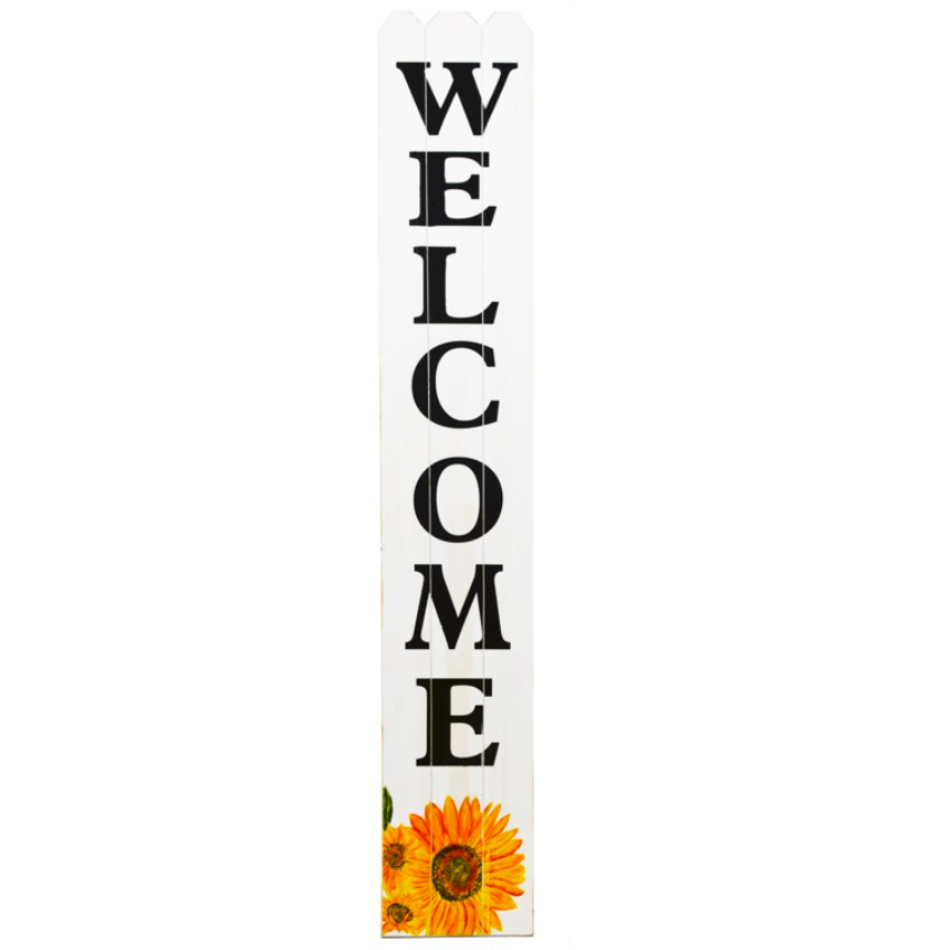 Welcome Porch Sunflower Sign, 60"-Simple and Grand-Simple and Grand