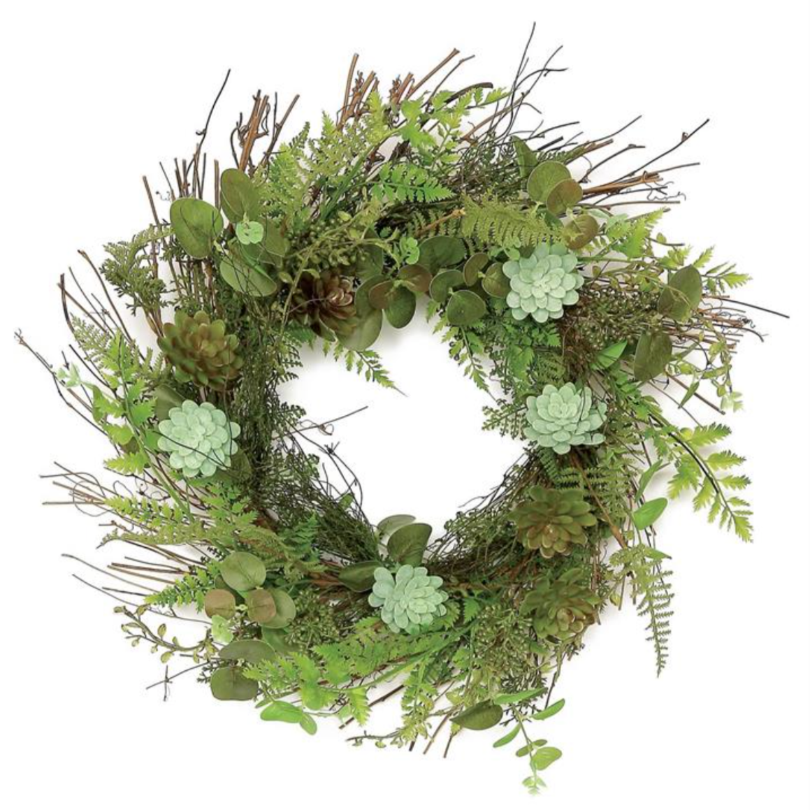 Succulent Wreath, 24"-Simple and Grand-Simple and Grand