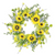 Sunflower & Wild Daisy Wreath, 24"-Simple and Grand-Simple and Grand